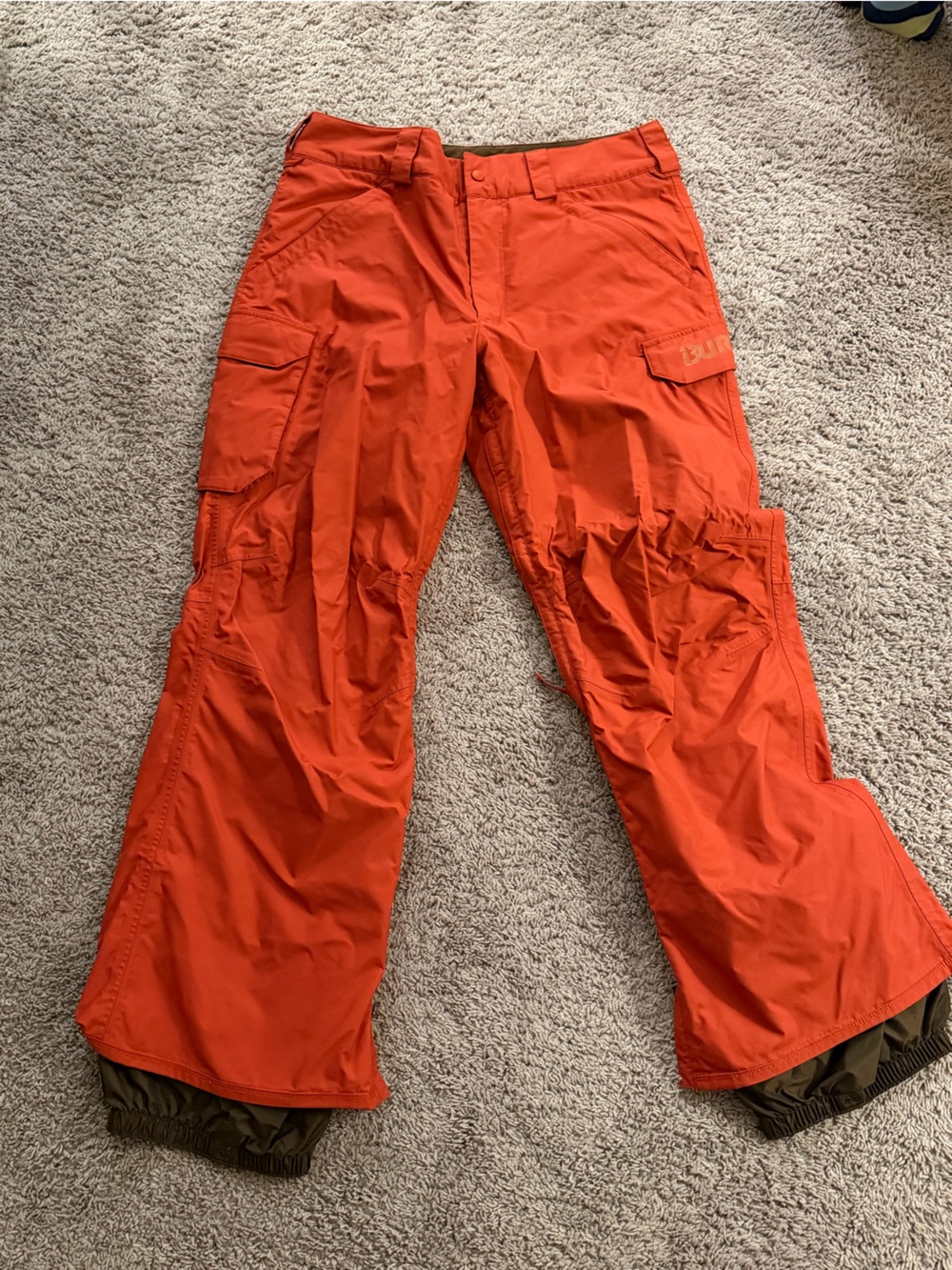 Burton Orange Men's Cargo Snow Pants